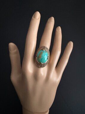 Barse Turquoise Bonnet Ring